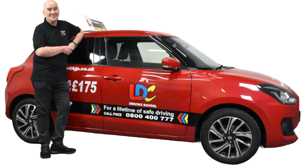 John Paul Docherty's driving school car